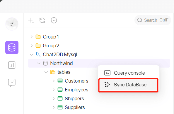 'sync database'